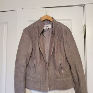 BB Dakota motorcycle faux suede jacket, M